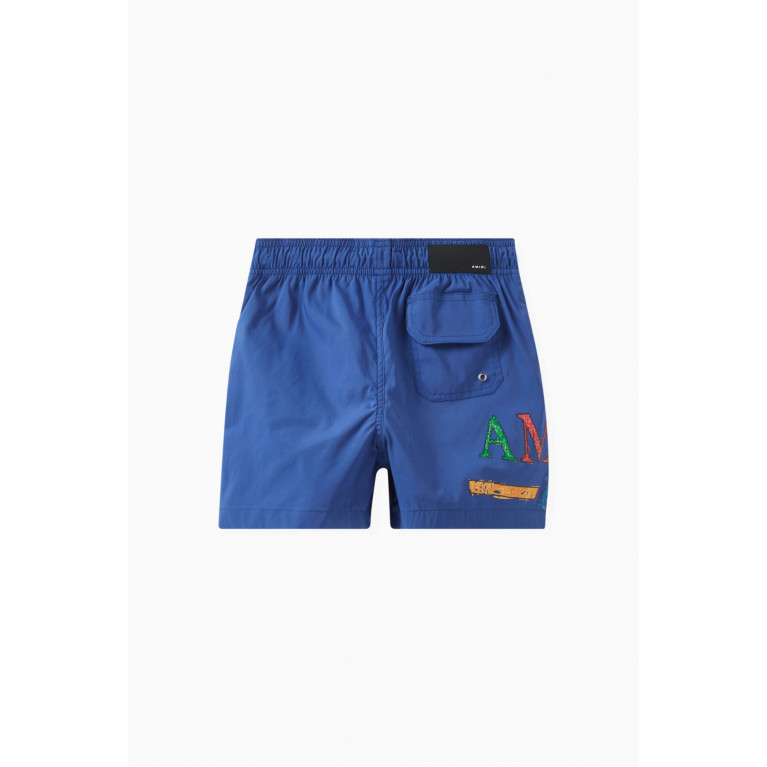 Amiri - Logo-print Swim Shorts in Polyester