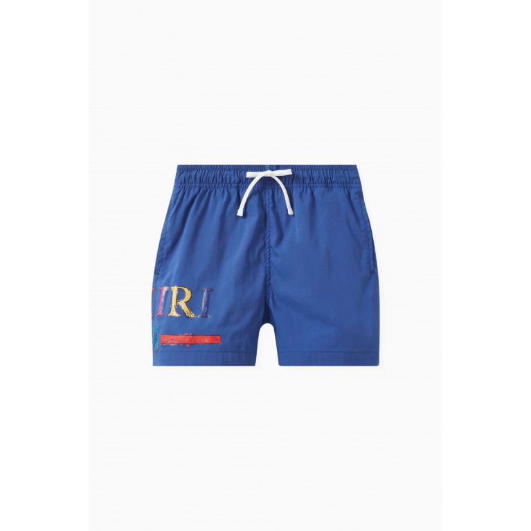 Amiri - Logo-print Swim Shorts in Polyester