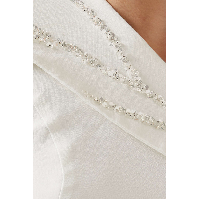Nour Al Dhahri - White Swan One-shoulder Dress