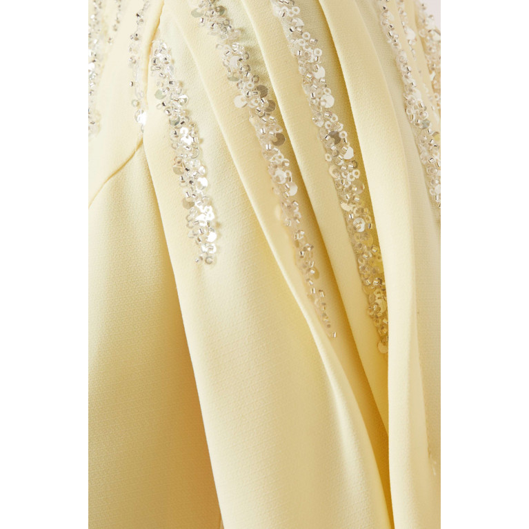 Nour Al Dhahri - Soleil Maxi Cape Sleeve Dress