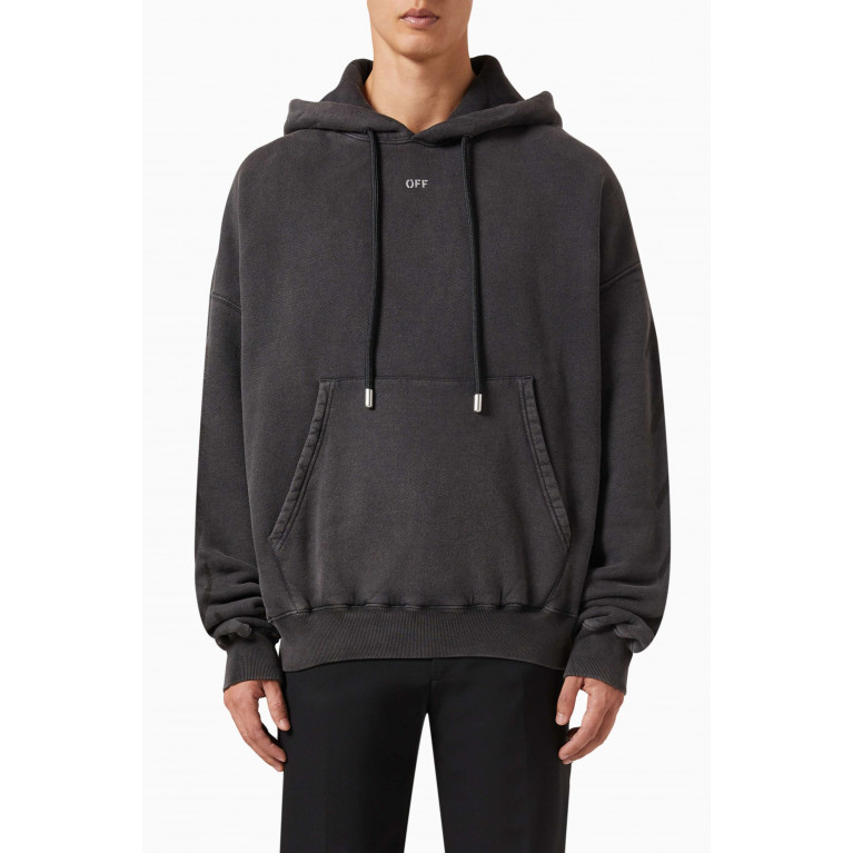 Off-White - Logo Graphic Printed Hoodie in Organic Cotton