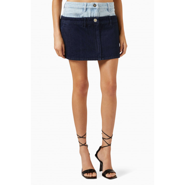 Dion Lee - Double Waistband Skirt in Denim