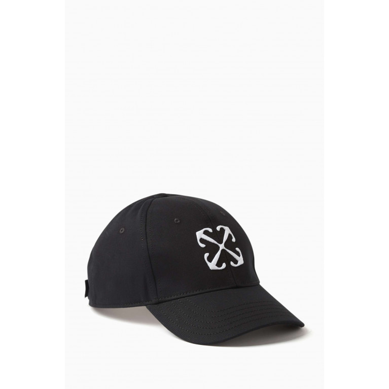 Off-White - Arrow-embroidered Baseball Cap in Cotton-twill Black