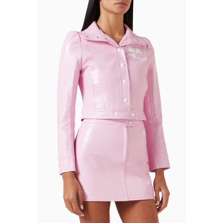 Courreges - Reedition Cropped Jacket in Vinyl