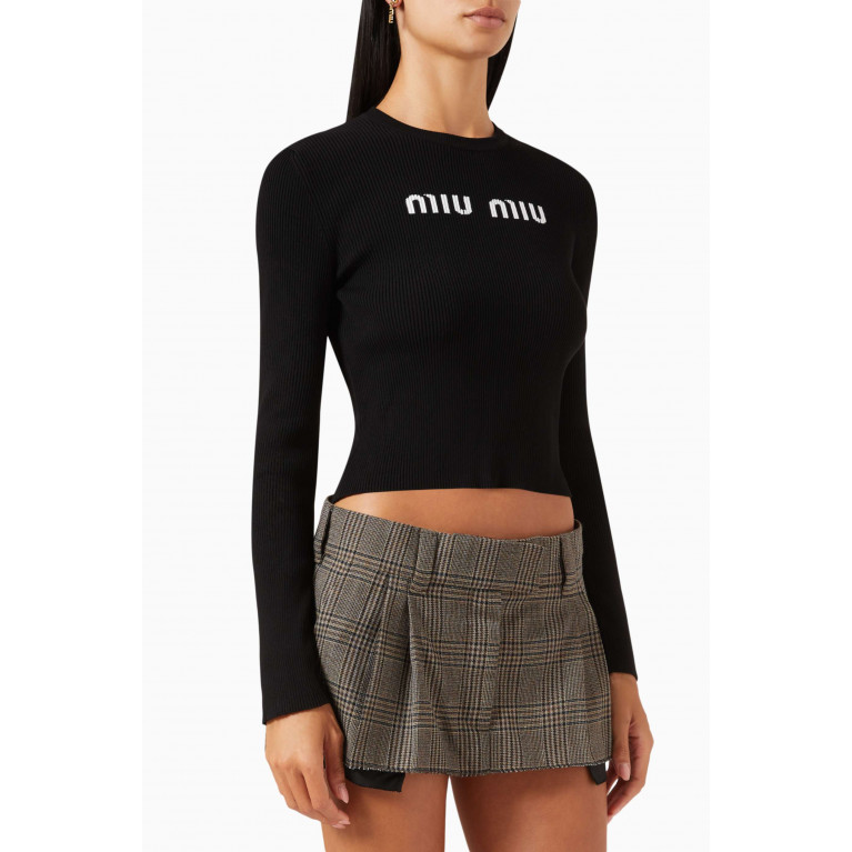 Miu Miu - Logo Sweater in Knit