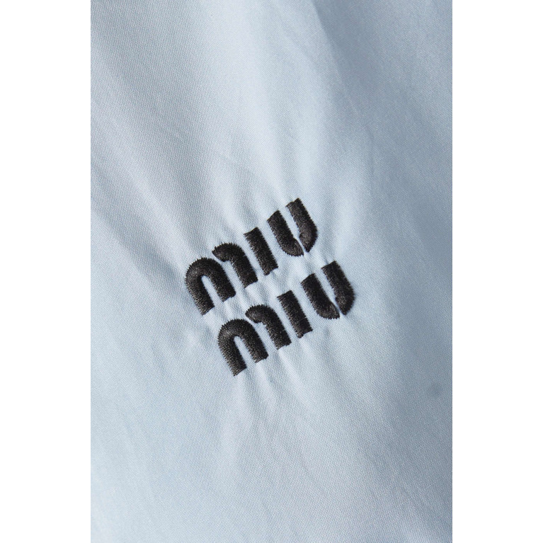 Miu Miu - Logo Boxy-fit Shirt in Cotton