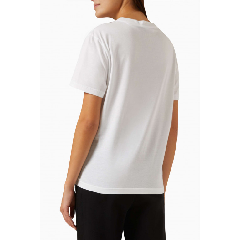 Miu Miu - Logo-embroidered T-shirt in Cotton-jersey