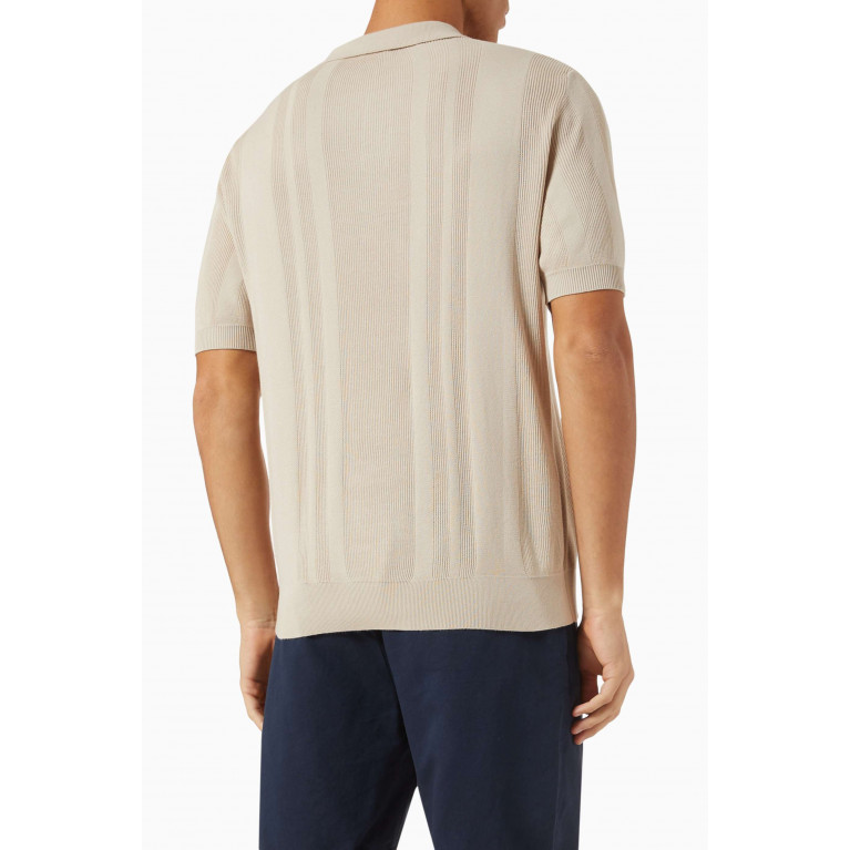 Sunspel - Textured Polo in Knitted Cotton