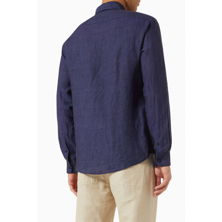 Sunspel - Shirt in Linen Blue