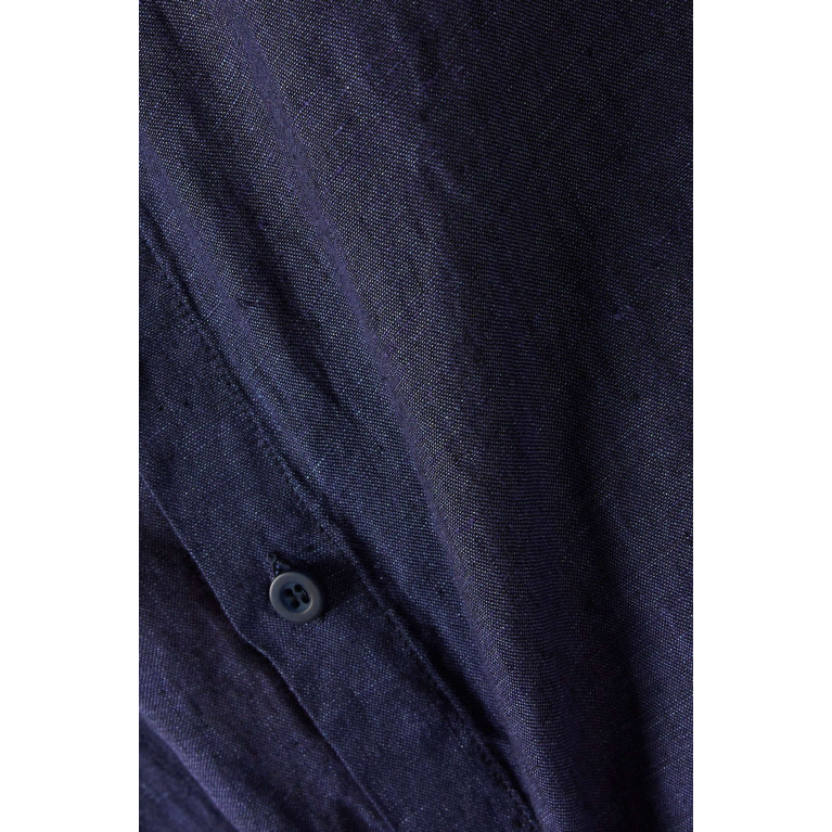 Sunspel - Shirt in Linen Blue