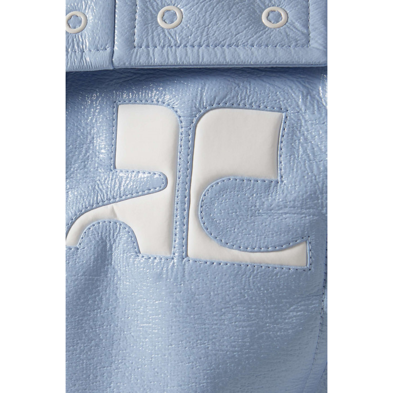 Courreges - Logo Patch Jacket in Vinyl Blue