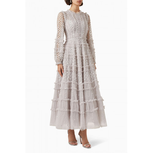 Needle & Thread - Dot Shimmer Gown Silver
