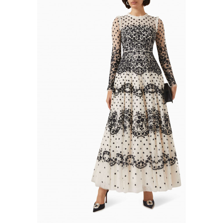 Needle & Thread - Beatrice Long-sleeve Gown in Tulle