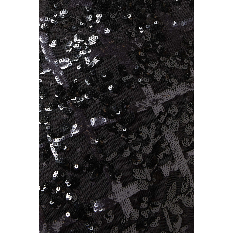 Needle & Thread - Garden Lattice Gown in Tulle Black