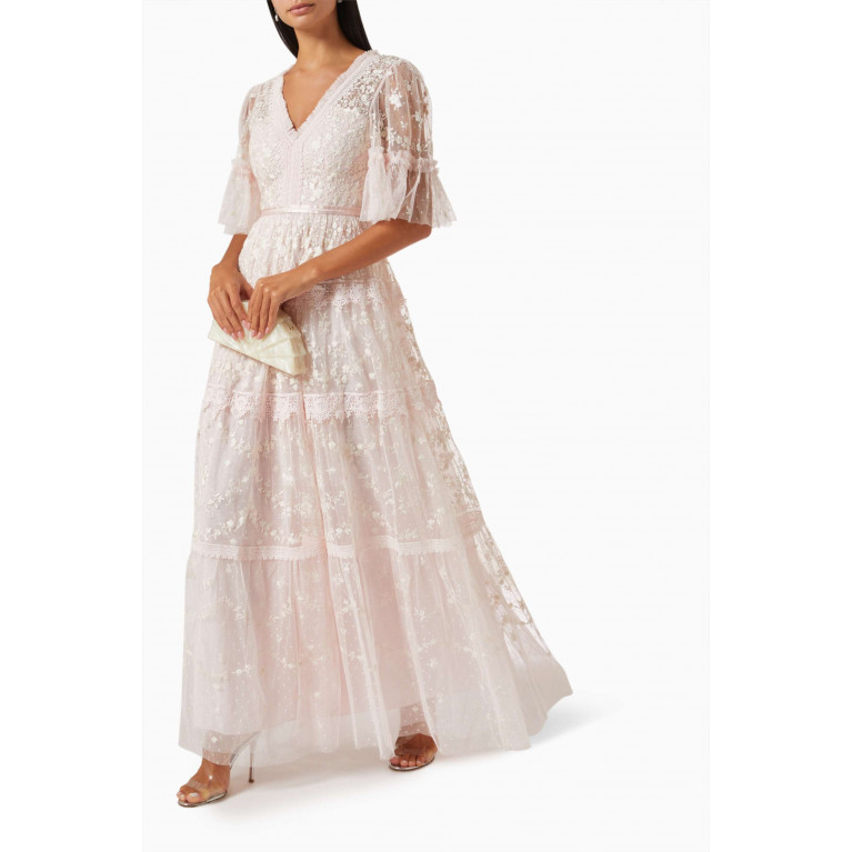 Needle & Thread - Araminta Gown in Tulle Pink