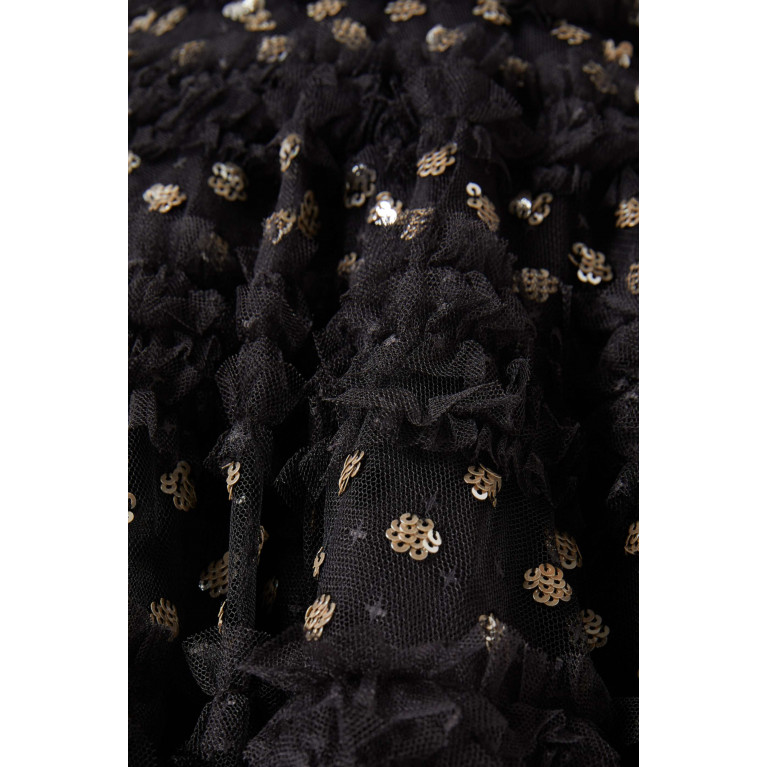 Needle & Thread - Vivian V-Neck Sequins Micro Mini Dress in Tulle