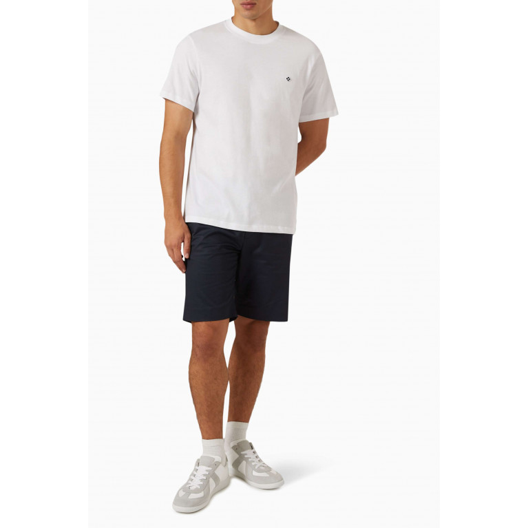Sandro - Square Cross Patch T-shirt in Cotton Piqué White