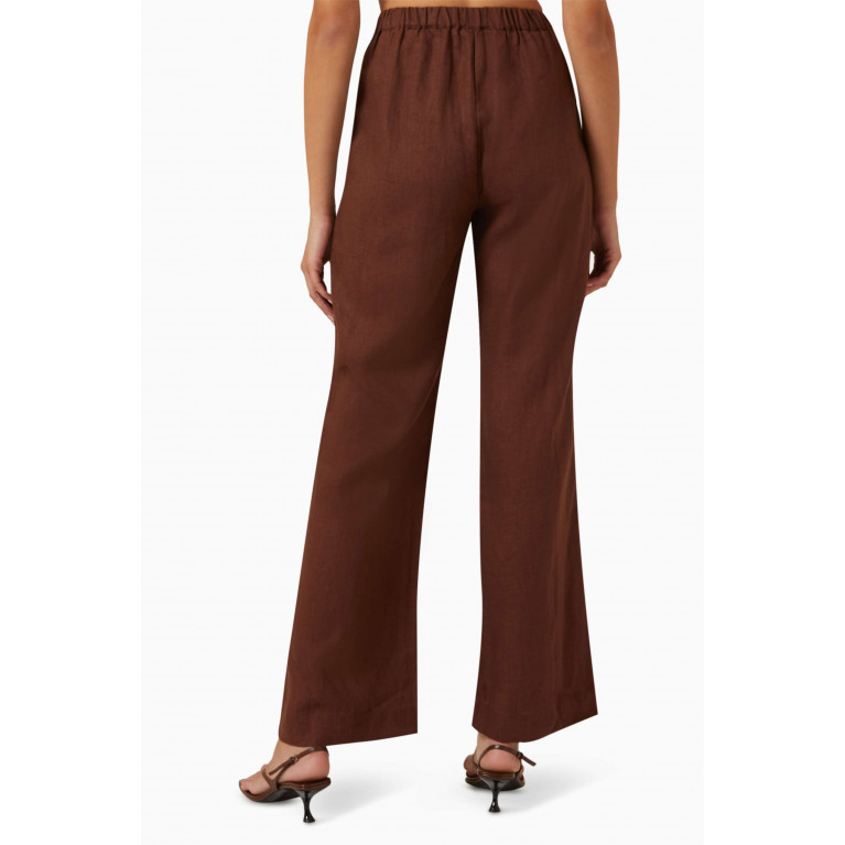 Posse - Sol Pants in Linen Brown