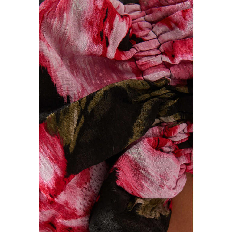 Rotate - Floral-print Maxi Dress in Jacquard