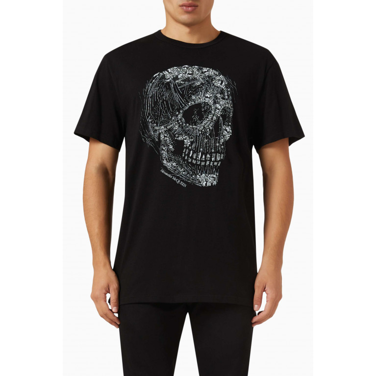 Alexander McQueen - Crystal Skull T-shirt in Organic Cotton-jersey