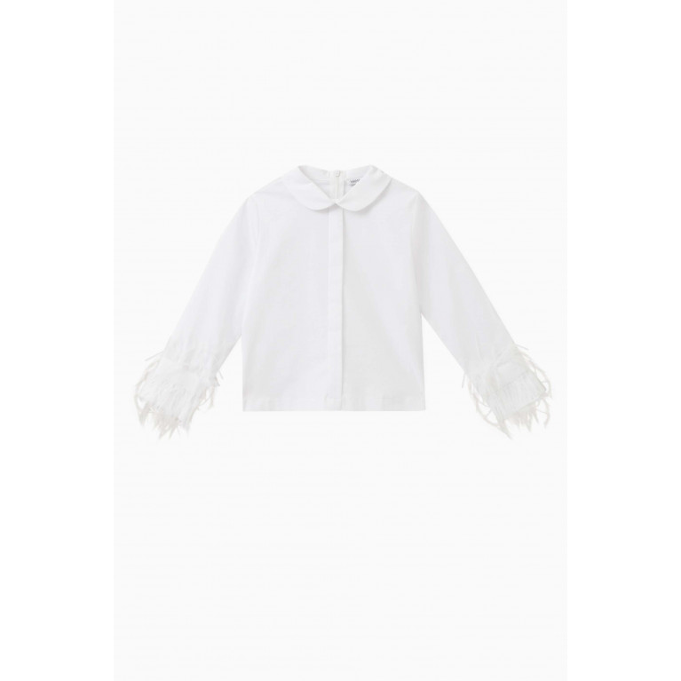 MamaLuma - Feather-detail Shirt in Cotton-blend