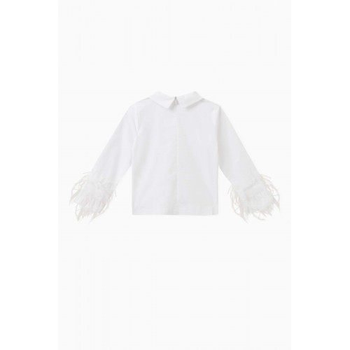 MamaLuma - Feather-detail Shirt in Cotton-blend