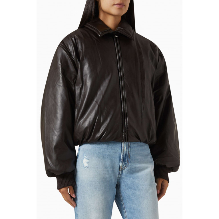 Acne Studios - Coated Bomber Jacket in Faux Leather