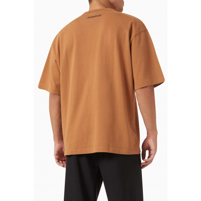 Jacquemus - Sun-sketch Print T-shirt in Cotton-jersey Brown