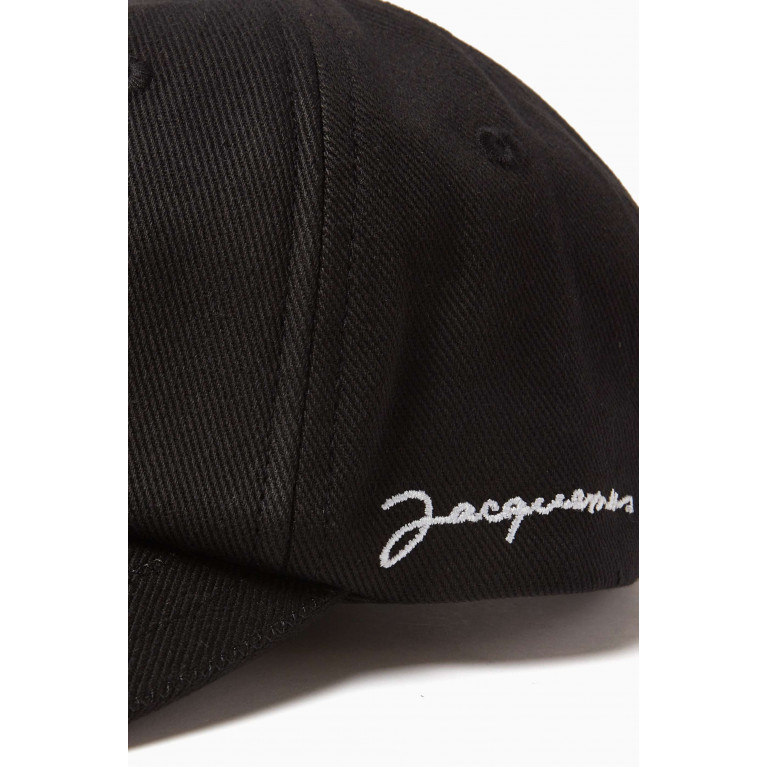 Jacquemus - Logo Baseball Cap in Cotton Black