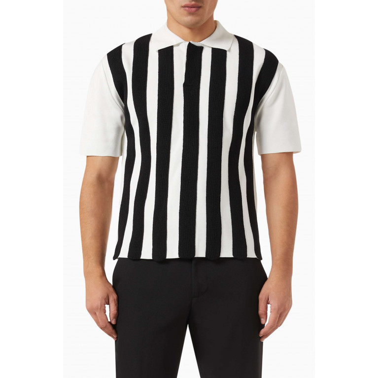Jacquemus - Striped Rugby Polo Shirt in Wool-blend Knit