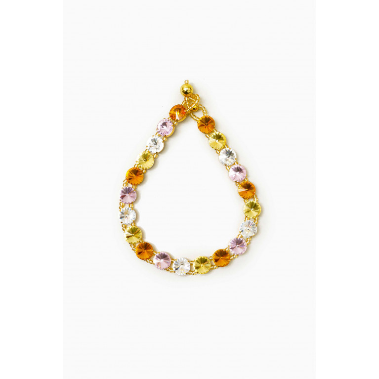 VANINA - Clochette Crystal Choker Necklace in Gold-plated Brass Multicolour