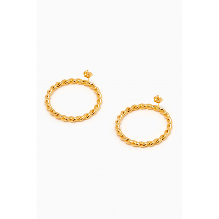 VANINA - Les Metisse Medium Circle Earrings in 18kt Gold-plated Brass