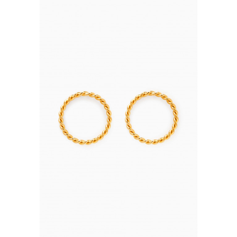 VANINA - Les Metisse Medium Circle Earrings in 18kt Gold-plated Brass