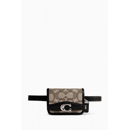 Coach - Bandit Card Case Belt Bag in Signature Jacquard & Leather