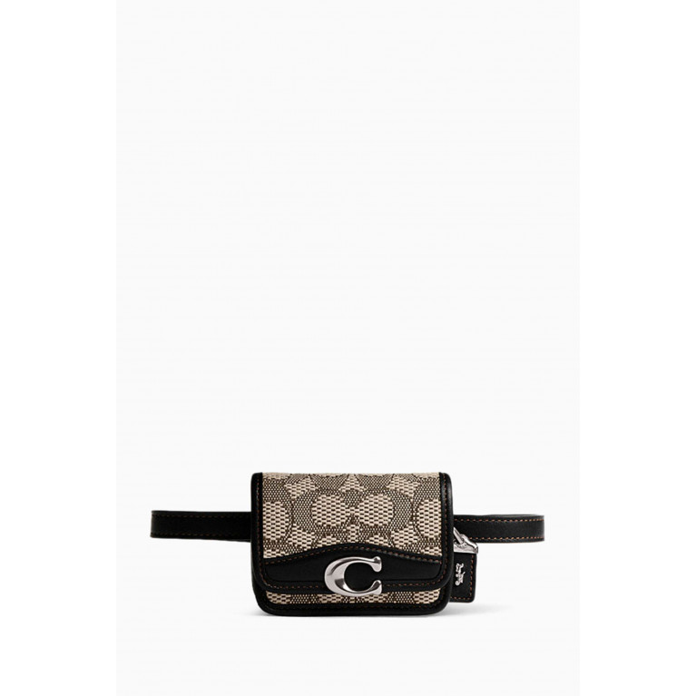 Coach - Bandit Card Case Belt Bag in Signature Jacquard & Leather