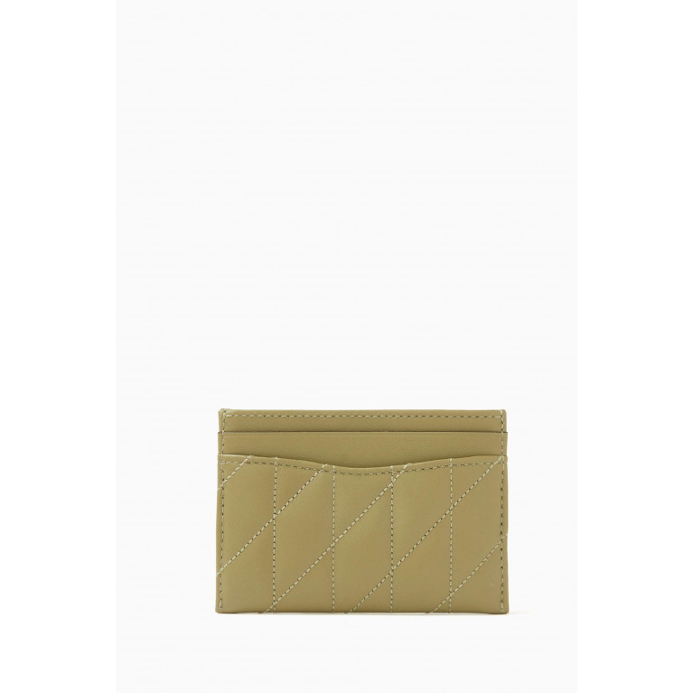 Coach - Card Case with Pillow Quilting in Nappa Leather Green