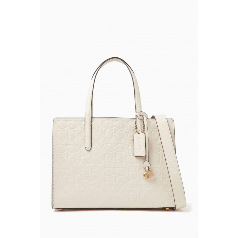 Coach - Carter 28 Carryall Bag in Signature Leather White