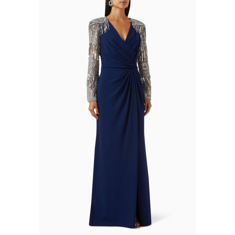 NASS - Sequin-embellished Gown in Crepe