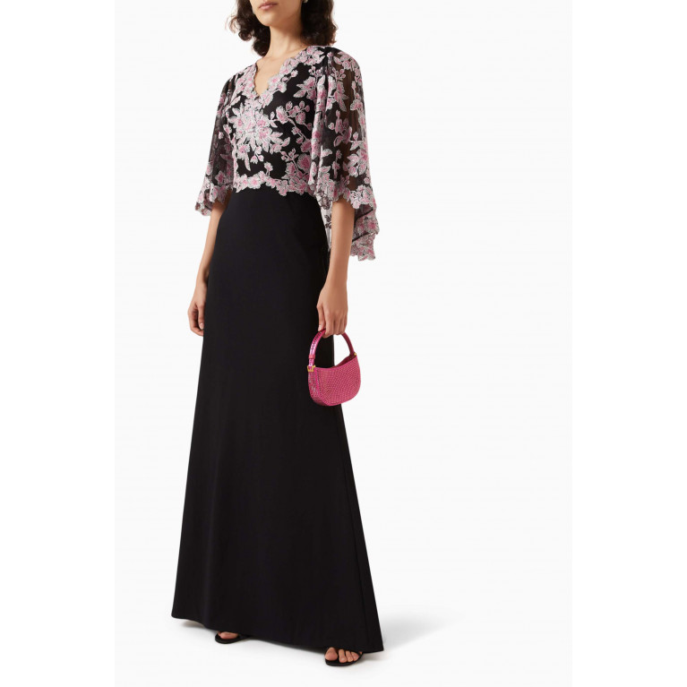 NASS - Floral Gown in Lace & Crepe