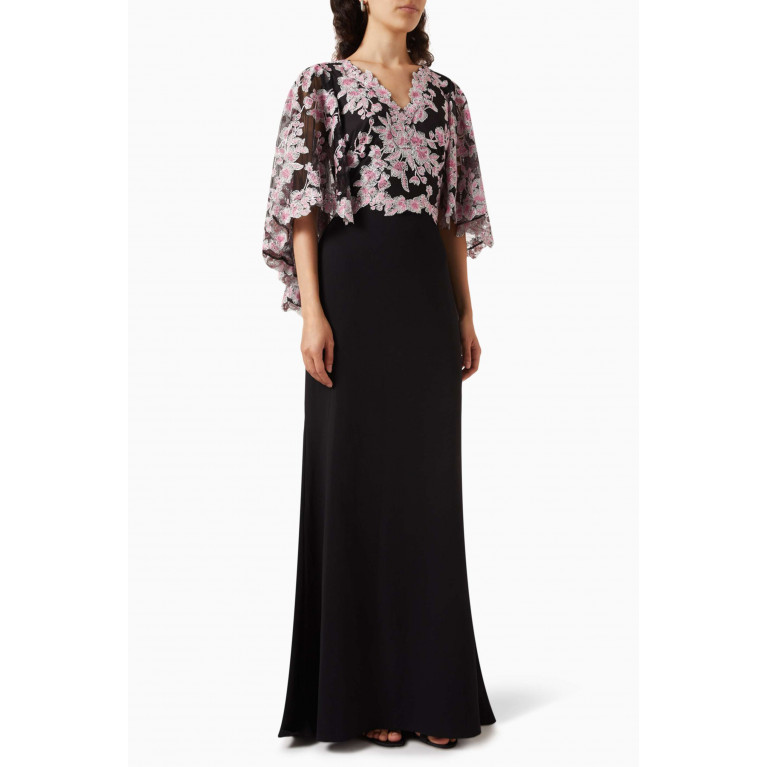 NASS - Floral Gown in Lace & Crepe