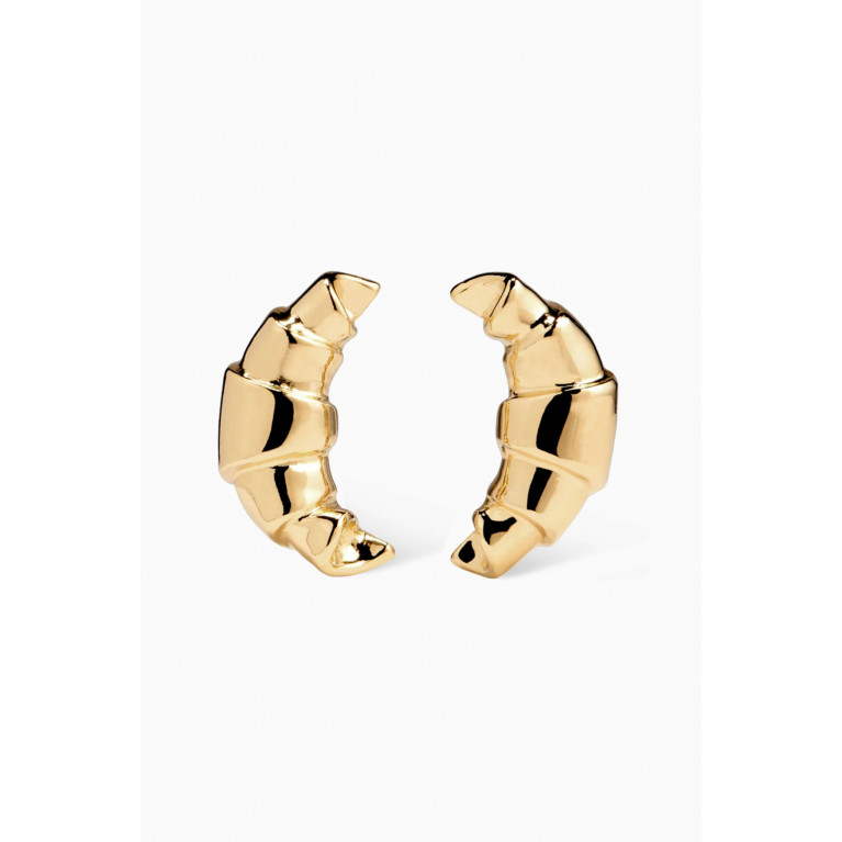 Jacquemus - Les Boucles Croissant Earrings in Plated Copper