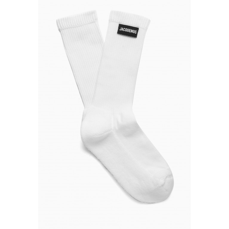 Jacquemus - Inside-out Logo Socks in Organic Cotton-blend