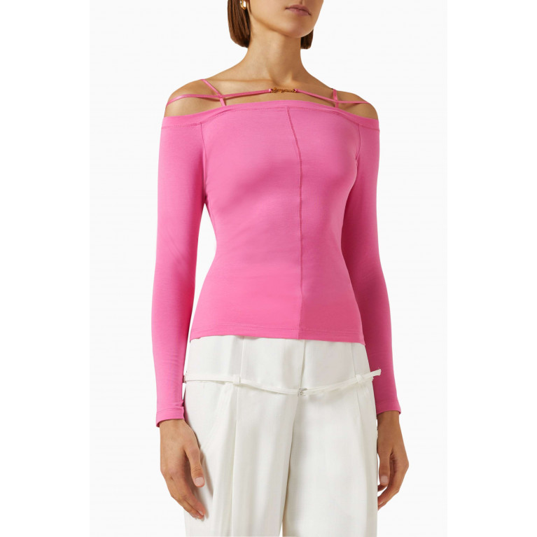 Jacquemus - La Sierra Top in Cotton jersey Pink