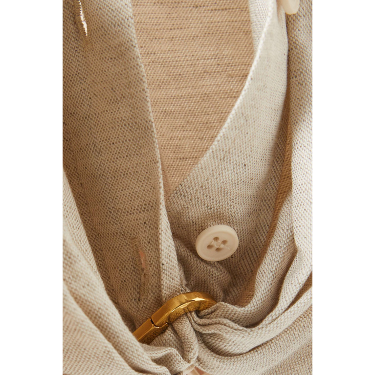Jacquemus - La Chemise Plidao Gathered Shirt in Cotton