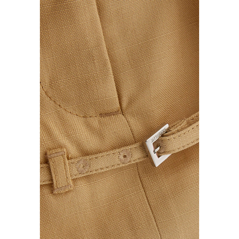 Jacquemus - La Mini Jupe Caraco Cropped Shirt in Viscose
