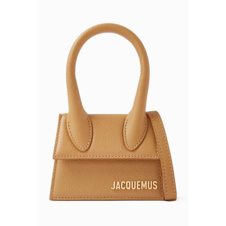 Jacquemus - Le Chiquito Mini Tote Bag in Grained Leather Brown