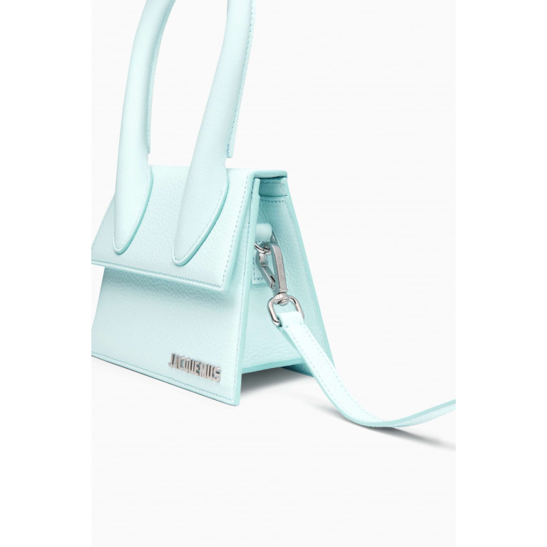 Jacquemus - Le Chiquito Mini Tote Bag in Grained Leather Blue