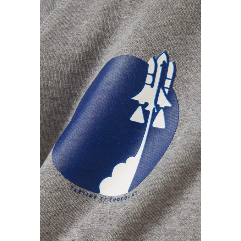 Tartine et Chocolat - Graphic Logo-print Sweatshirt in Cotton Grey