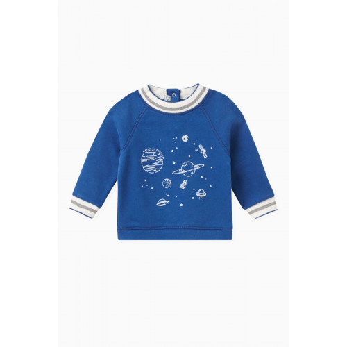Tartine et Chocolat - Graphic Logo-print Sweatshirt in Cotton Blue