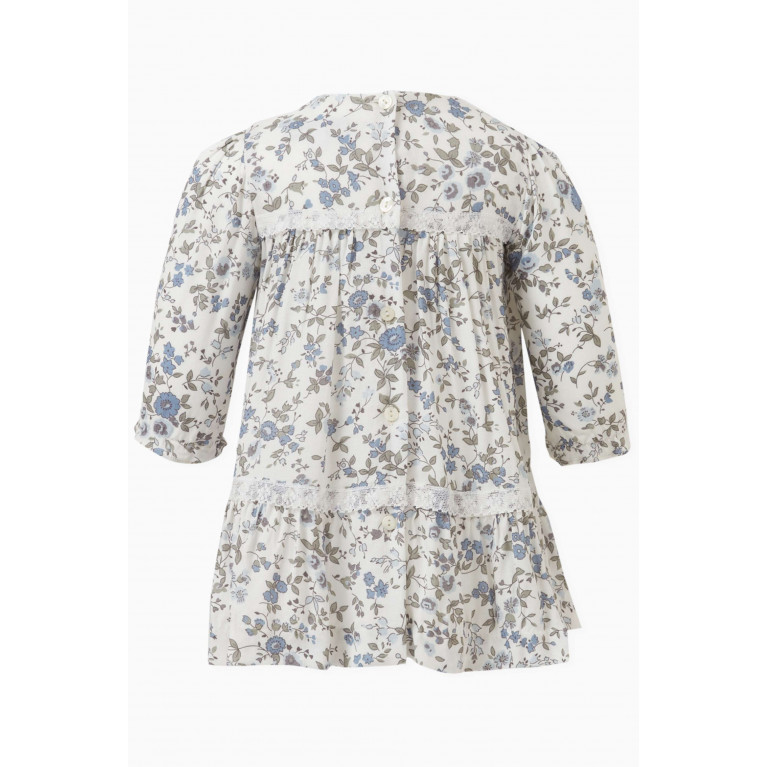 Tartine et Chocolat - Floral Print Dress in Viscose-wool Blend